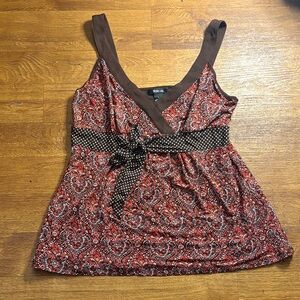 Style and Co Brown and Red Women's Tank